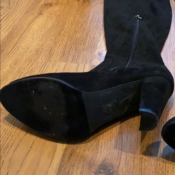 Over the knee heeled booties